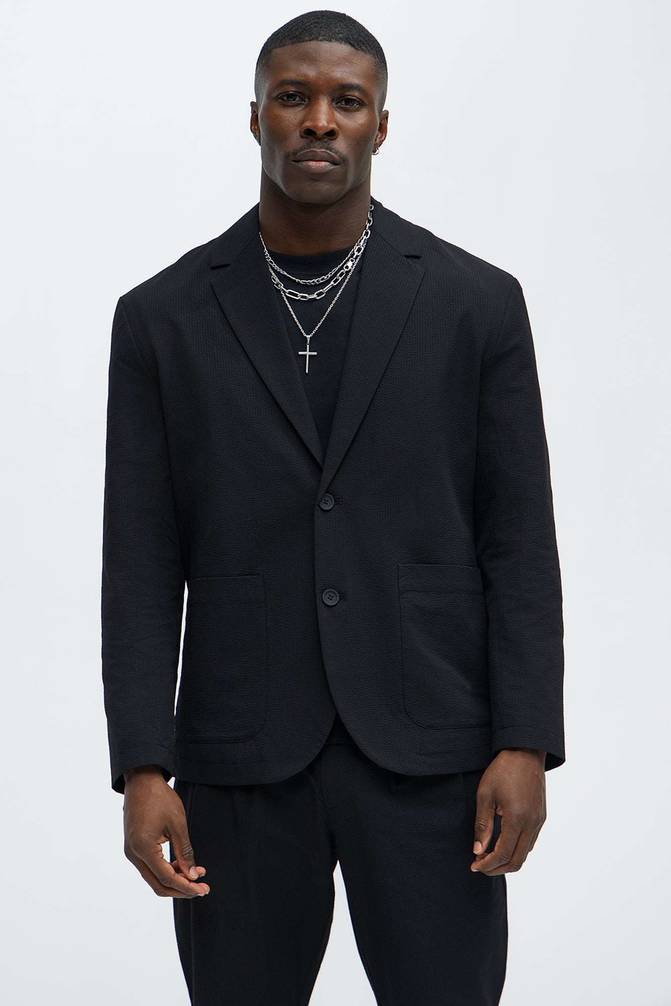 Seersucker Casual Blazer